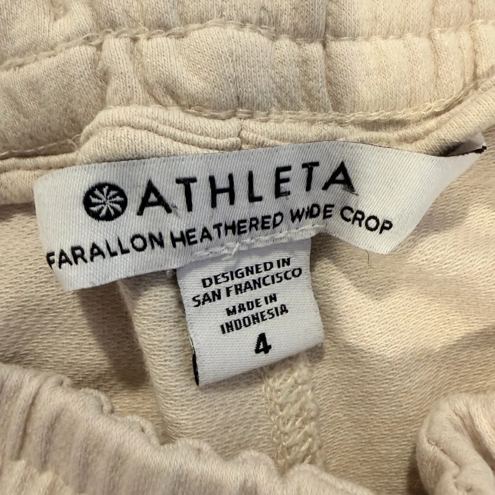 Athleta Women's Off-White Wide-Leg Pants - Picture 5 of 10